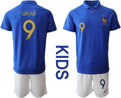 France #9 Giroud 100th Anniversary Edition Kid Soccer Country Jersey